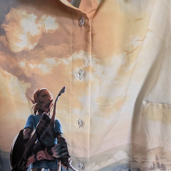 Legend of Zelda Blackmilk Multicolor Graphic Button Down Shirt - Picture 7 of 9
